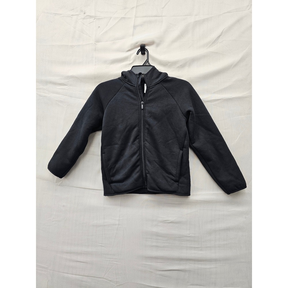 All in Motion Boys Ponte Full-Zip Hoodie Black Sherpa Lined Size Medium 8